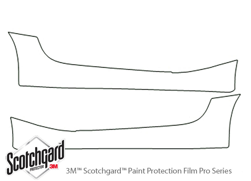 z4 3M Clear Bra Door Cup Precut PPF Diagram