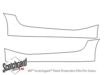 z4 3M Clear Bra Door Cup Precut PPF Diagram