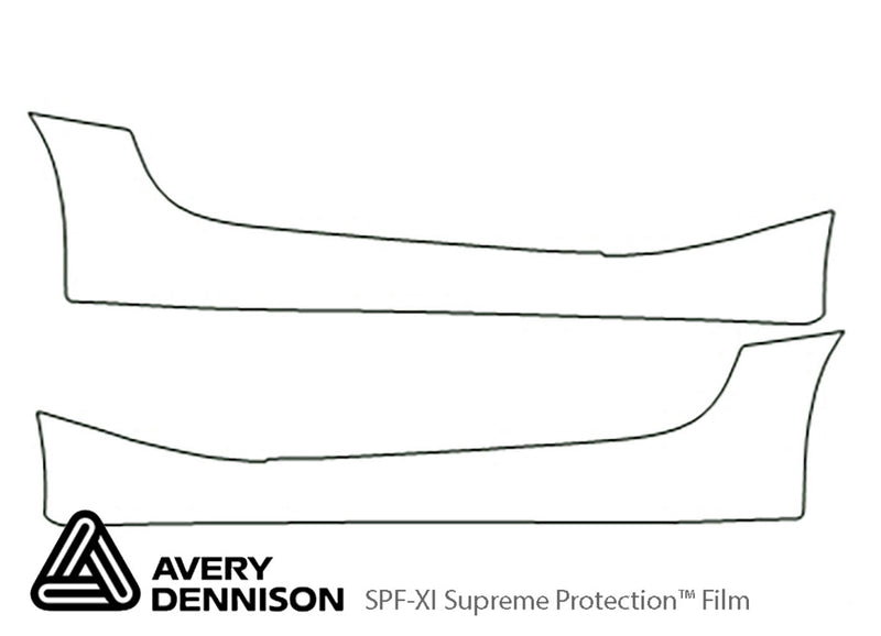 z4 Avery Dennison Clear Bra Door Cup Precut PPF Diagram