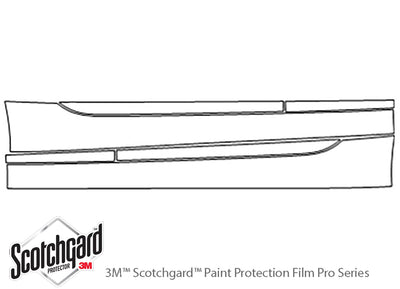 z4 3M Clear Bra Door Cup Precut PPF Diagram