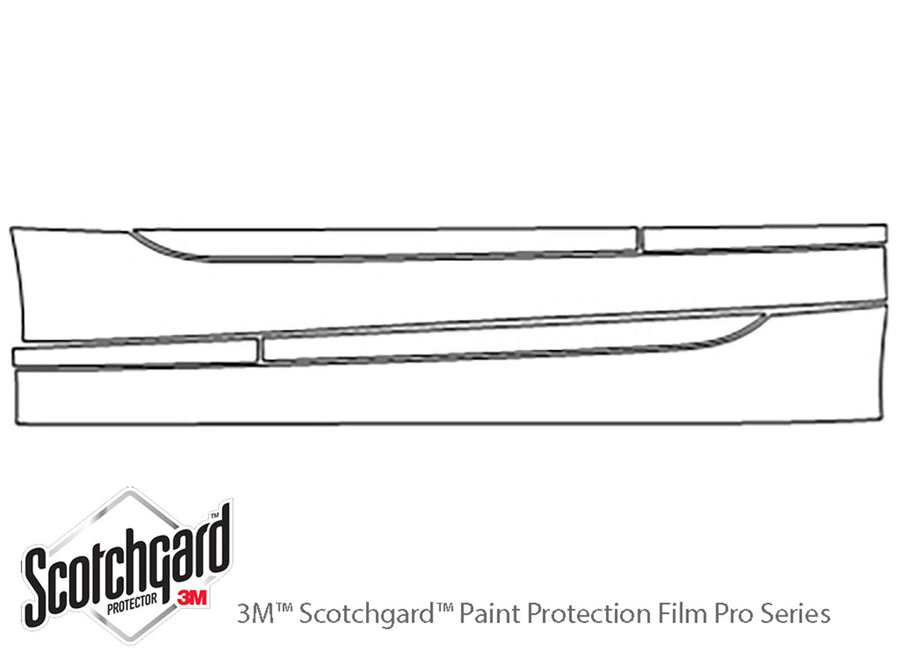 z4 3M Clear Bra Door Cup Precut PPF Diagram