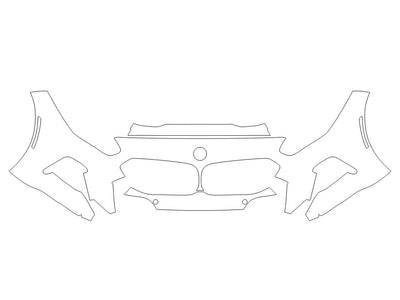 z4 3M Clear Bra Bumper Precut PPF Diagram