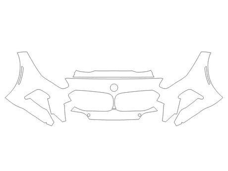 z4 3M Clear Bra Bumper Precut PPF Diagram