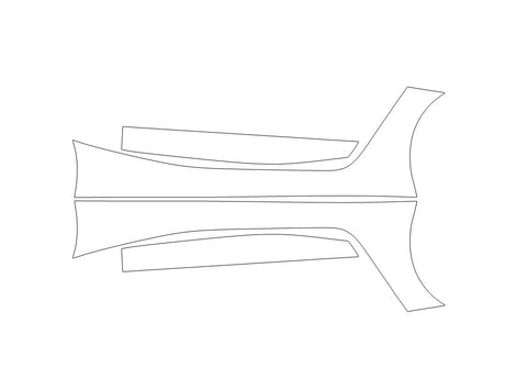 z4 3M Clear Bra Door Cup Precut PPF Diagram