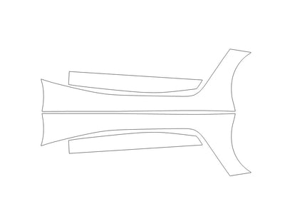 z4 Avery Dennison Clear Bra Door Cup Precut PPF Diagram