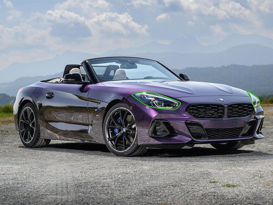 bmw z4 2019-2025 Headlight Protection Installation Location