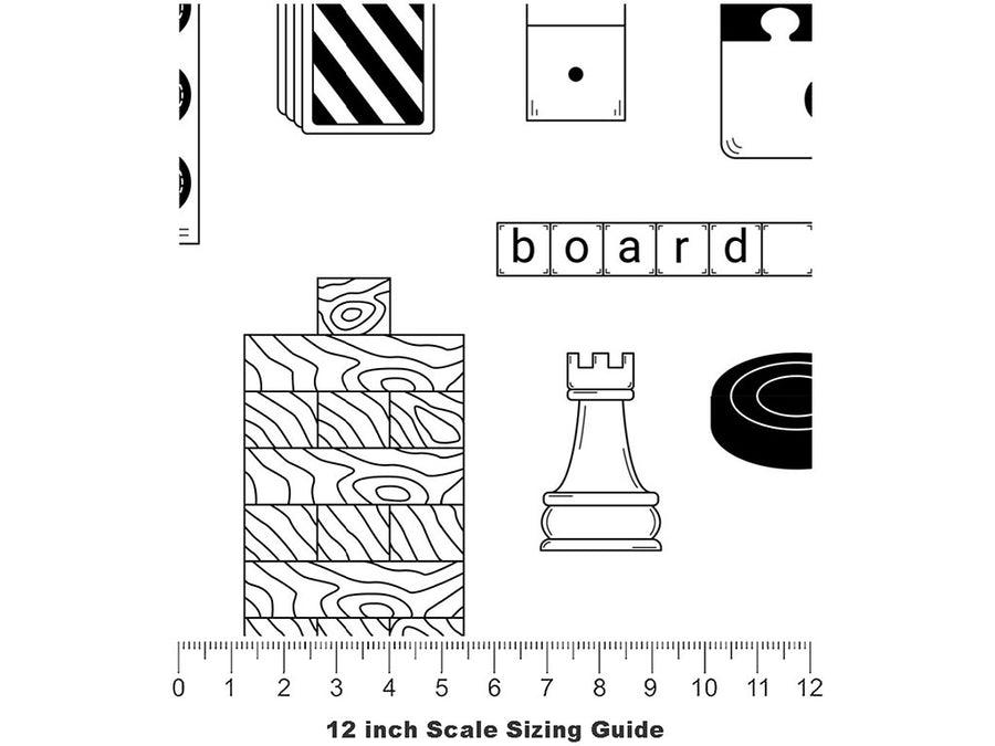 Board Games Hobby Vinyl Film Pattern Size 12 inch Scale~Rwraps Board Games Hobby Sizing Chart~2