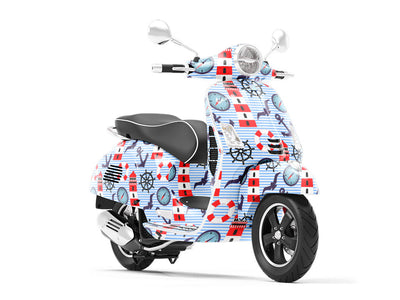 Boardwalk Sights Summertime Vespa Scooter Wrap Film