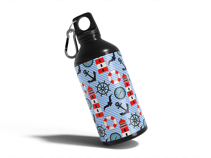 boardwalk sights summertime Water Bottle DIY Stickers