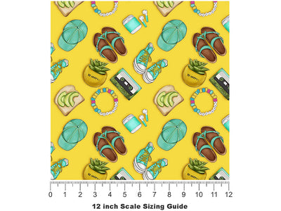 Boardwalk Stroll Summertime Vinyl Film Pattern Size 12 inch Scale~Rwraps Boardwalk Stroll Summertime Sizing Chart~2