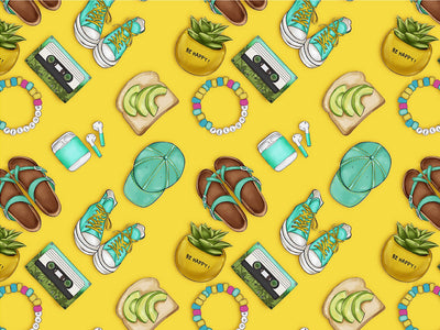 Boardwalk Stroll Summertime Vinyl Wrap Pattern~Rwraps Series 914 Digitally Printed Vinyl Wrap~0
