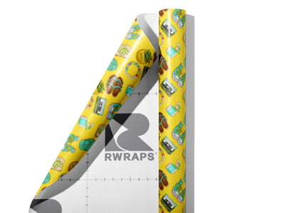 Boardwalk Stroll Summertime Wrap Film Sheets~Rwraps Series 914 Boardwalk Stroll Summertime Scrolled Sheet~3