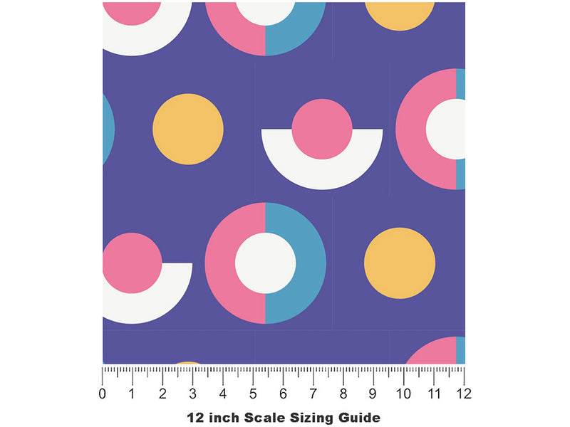Boat Party Abstract Vinyl Film Pattern Size 12 inch Scale~Rwraps Boat Party Abstract Sizing Chart~2