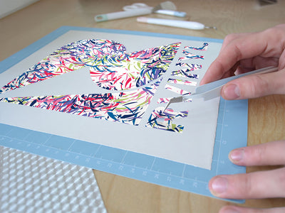bobby pin abstract geometric Easy Weed Craft Vinyl