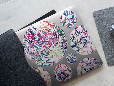 bobby pin abstract geometric DIY Laptop Stickers