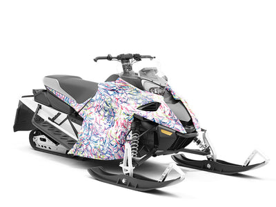 Bobby Pin Abstract Custom Wrapped Snowmobile