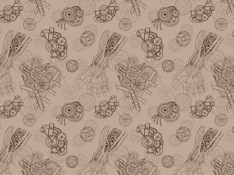 Bodily Advancements Steampunk Vinyl Wrap Pattern~Rwraps Series 914 Digitally Printed Vinyl Wrap~0