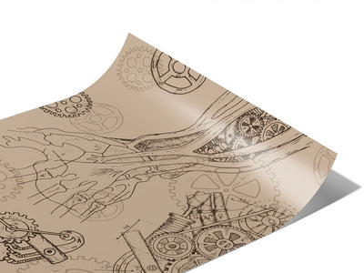 Bodily Advancements Steampunk Vinyl Wraps~Rwraps Series 914 Digitally Printed Vinyl Wrap~0