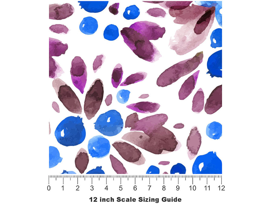 Bog Bilberry Fruit Vinyl Film Pattern Size 12 inch Scale~Rwraps Bog Bilberry Fruit Sizing Chart~2
