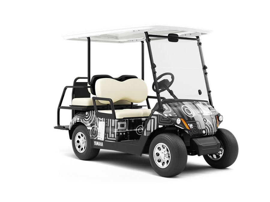 Boho Memories Mosaic Wrapped Golf Cart