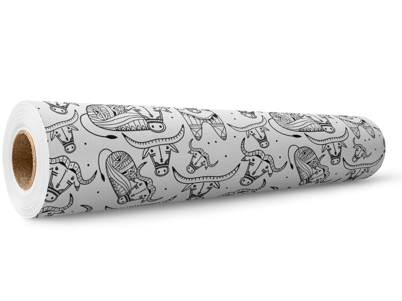 Bold Bovines Animal Wrap Film Wholesale Roll~Rwraps Series 914 Digitally Printed Vinyl Roll~5