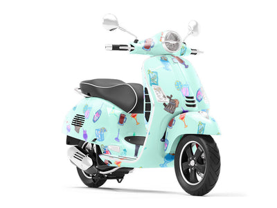 Bombastic Booze Alcohol Vespa Scooter Wrap Film