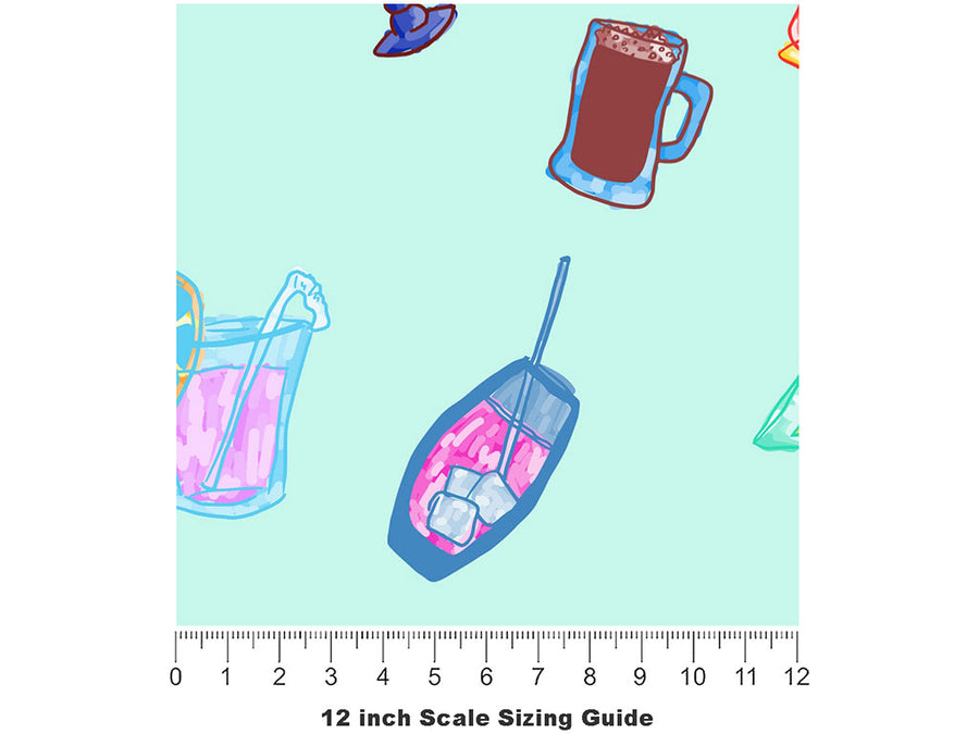 Bombastic Booze Alcohol Vinyl Film Pattern Size 12 inch Scale~Rwraps Bombastic Booze Alcohol Sizing Chart~2