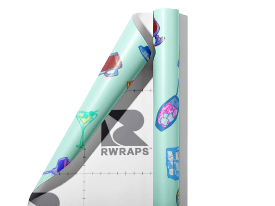 Bombastic Booze Alcohol Wrap Film Sheets~Rwraps Series 914 Bombastic Booze Alcohol Scrolled Sheet~3