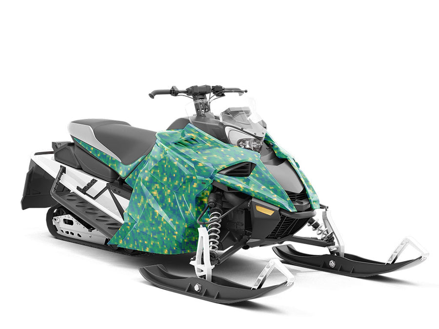 Bomp Zomp Pixel Custom Wrapped Snowmobile