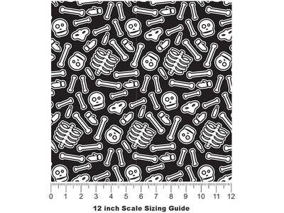 Bone Collector Halloween Vinyl Film Pattern Size 12 inch Scale~Rwraps Bone Collector Halloween Sizing Chart~2