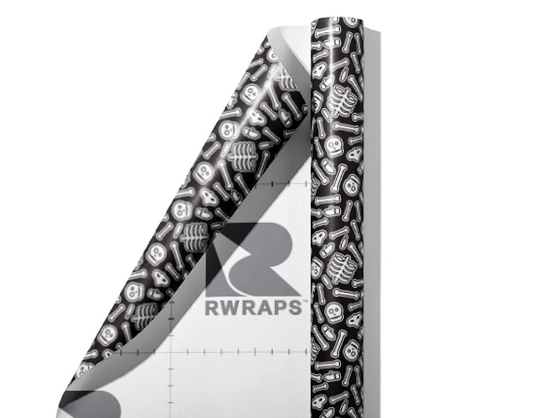 Bone Collector Halloween Wrap Film Sheets~Rwraps Series 914 Bone Collector Halloween Scrolled Sheet~3
