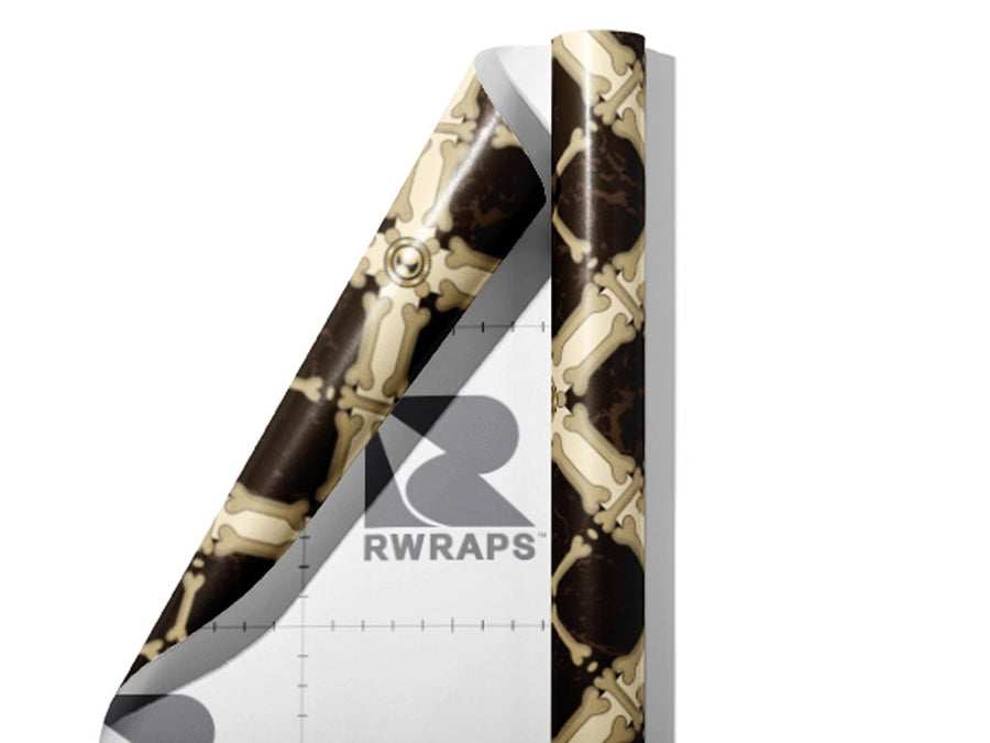 Bone Tiles Halloween Wrap Film Sheets~Rwraps Series 914 Bone Tiles Halloween Scrolled Sheet~3