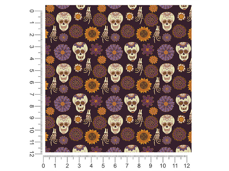 boney chill skull and bones 1ft x 1ft Craft Sheets