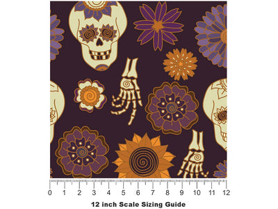 Boney Chill Halloween Vinyl Film Pattern Size 12 inch Scale~Rwraps Boney Chill Halloween Sizing Chart~2