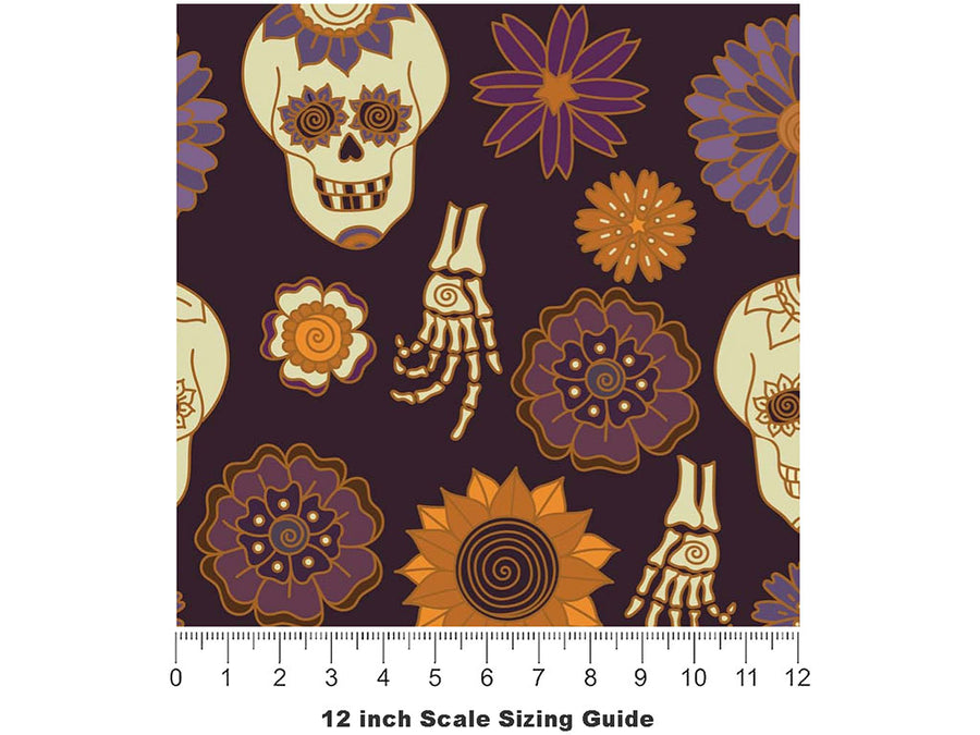 Boney Chill Halloween Vinyl Film Pattern Size 12 inch Scale~Rwraps Boney Chill Halloween Sizing Chart~2