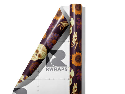 Boney Chill Halloween Wrap Film Sheets~Rwraps Series 914 Boney Chill Halloween Scrolled Sheet~3