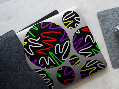 bonne nuit abstract geometric DIY Laptop Stickers