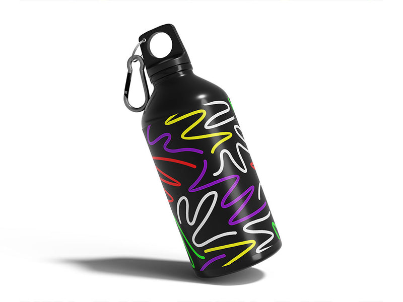 bonne nuit abstract geometric Water Bottle DIY Stickers
