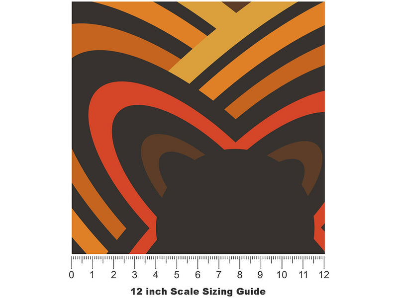 Boogie Fever Retro Vinyl Film Pattern Size 12 inch Scale~Rwraps Boogie Fever Retro Sizing Chart~2