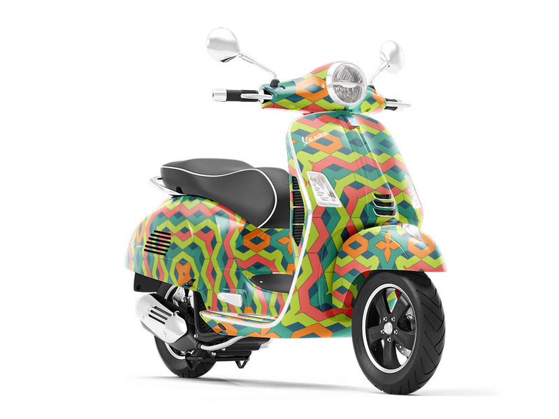 Boogie Woogie Art Deco Vespa Scooter Wrap Film