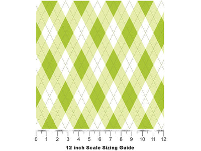 Bookworm  Argyle Vinyl Film Pattern Size 12 inch Scale~Rwraps Bookworm  Argyle Sizing Chart~2