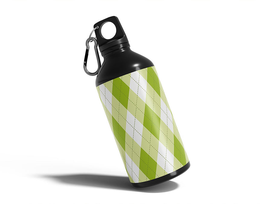 bookworm argyle Water Bottle DIY Stickers