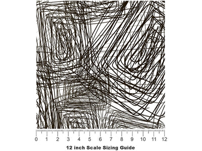 Boring Class Abstract Vinyl Film Pattern Size 12 inch Scale~Rwraps Boring Class Abstract Sizing Chart~2