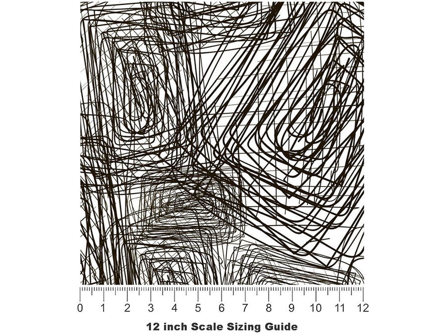 Boring Class Abstract Vinyl Film Pattern Size 12 inch Scale~Rwraps Boring Class Abstract Sizing Chart~2