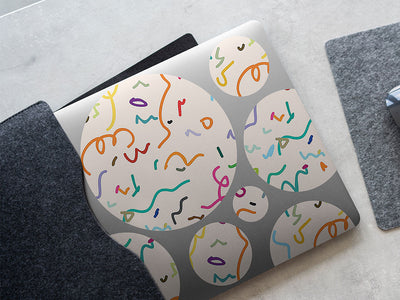 borrowed string abstract geometric DIY Laptop Stickers