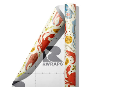Bottom Feeders Marine Life Wrap Film Sheets~Rwraps Series 914 Bottom Feeders Marine Life Scrolled Sheet~3