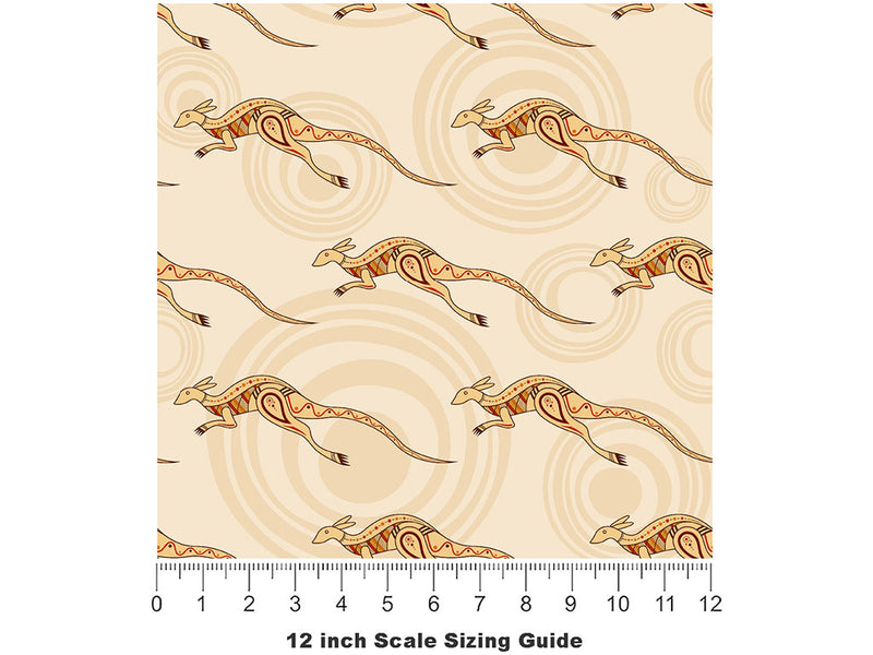 Bounding Away Animal Vinyl Film Pattern Size 12 inch Scale~Rwraps Bounding Away Animal Sizing Chart~2