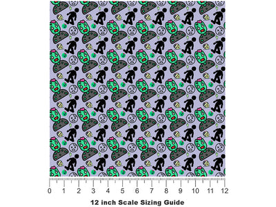 Brain Dead Zombie Vinyl Film Pattern Size 12 inch Scale~Rwraps Brain Dead Zombie Sizing Chart~2