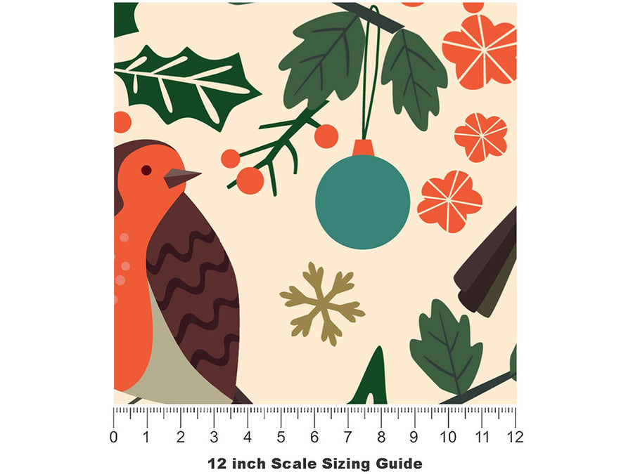 Branch Observations Birds Vinyl Film Pattern Size 12 inch Scale~Rwraps Branch Observations Birds Sizing Chart~2