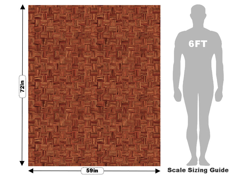 Brandy Stain Wooden Parquet Vehicle Wrap Scale~Rwraps Series 914 Brandy Stain Wooden Parquet Measurements~2